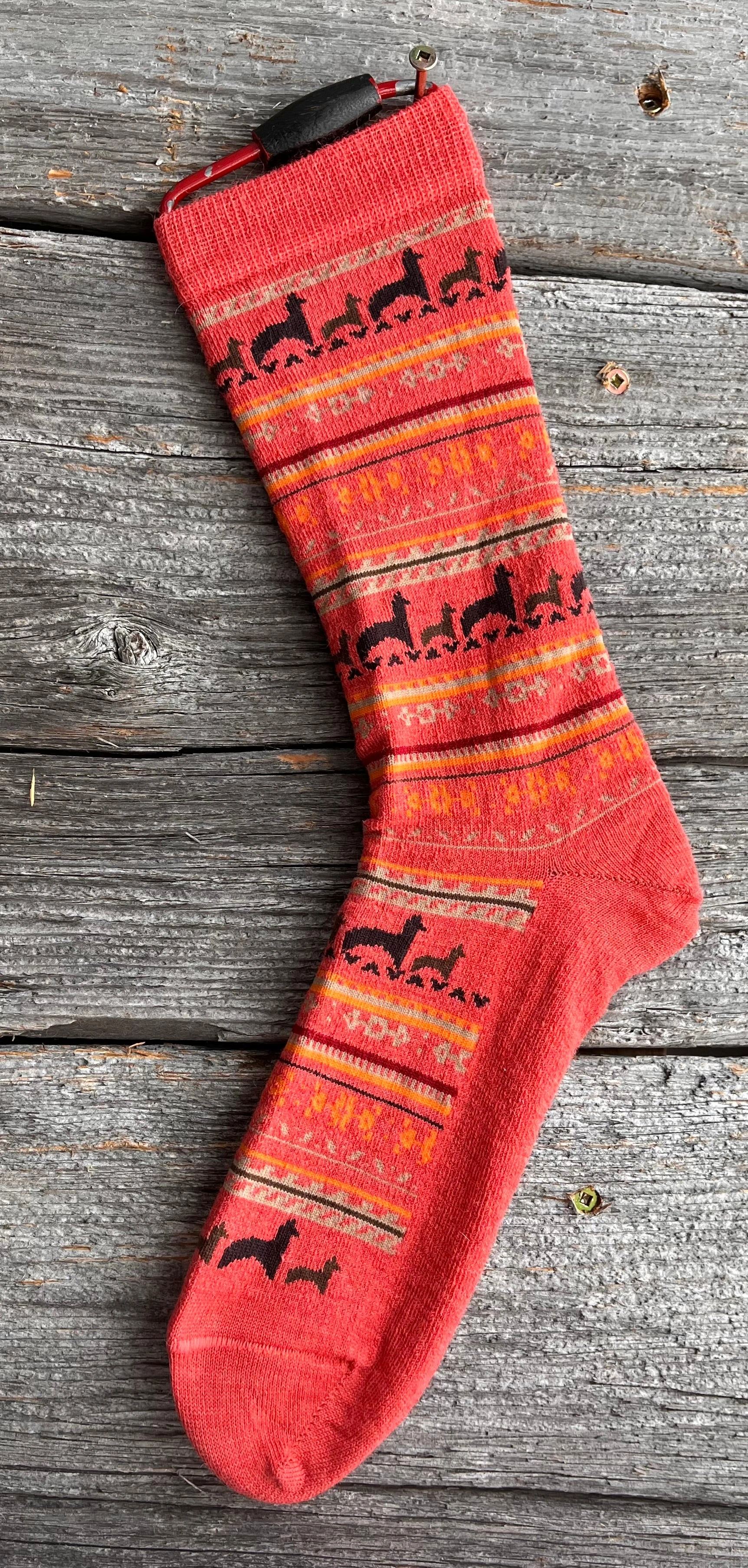 Cozy Alpaca Socks Coral Hues for Happy Feet